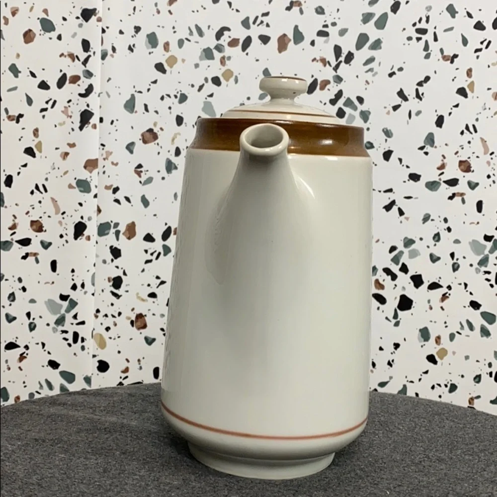 Vintage stoneware 70s teapot